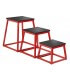 Set of 3 plyobox red
