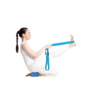 Correa de yoga azul
