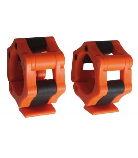 Stop disque barre olympique orange x2