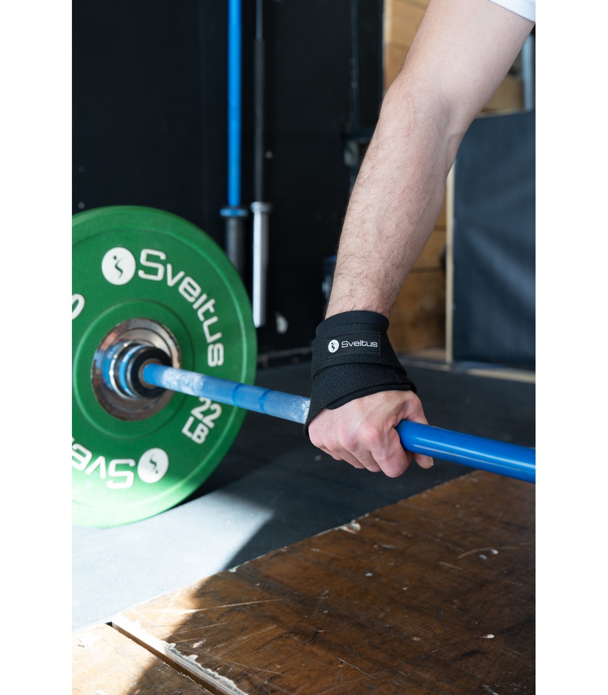 Demeras Cinghie Per Il Sollevamento Pesi 8 Bar Maniche Protettive In Nylon Morbido Per Il Supporto Di Allenamento In Palestra Powerlifting(M - Foto 4