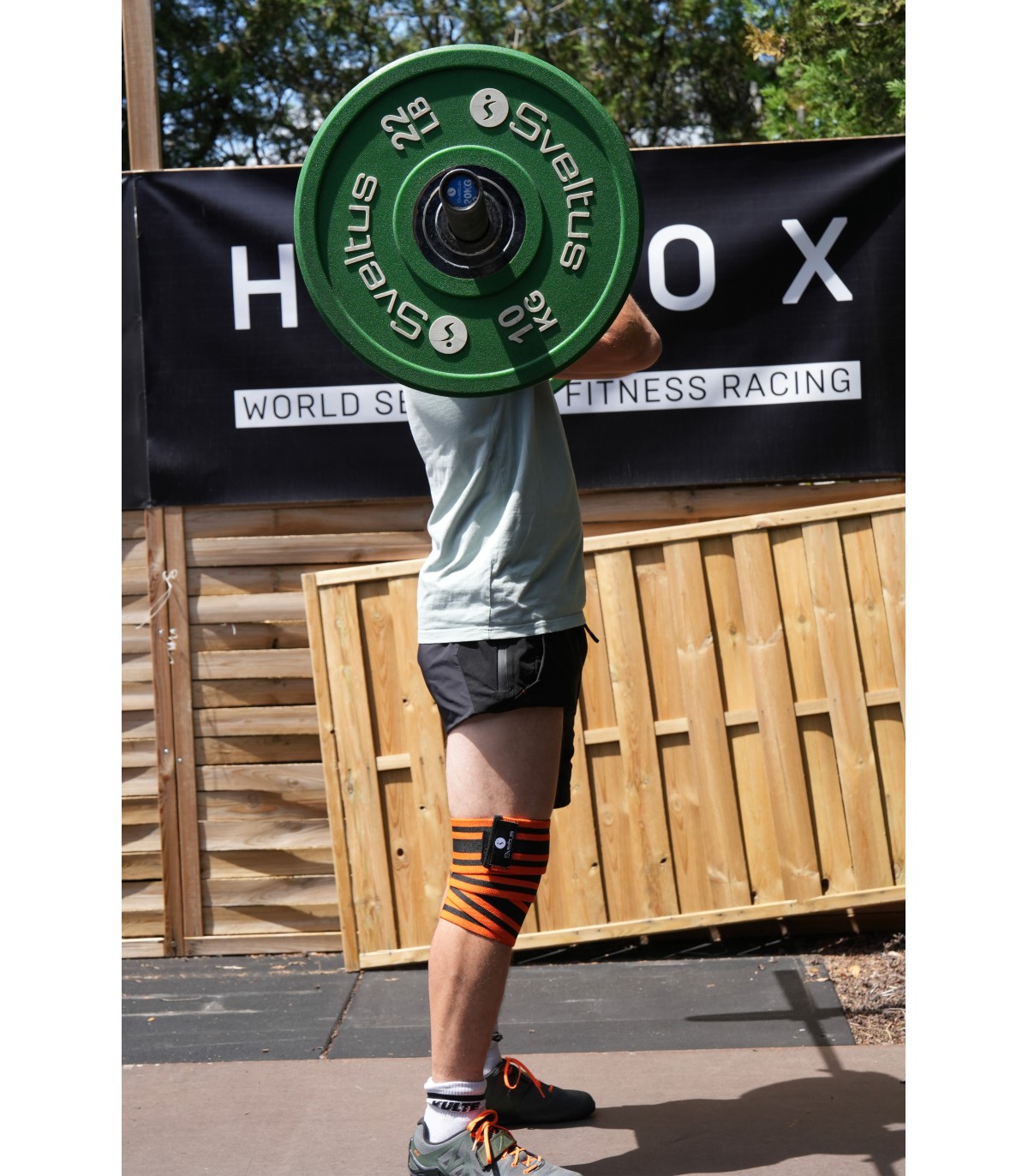 Fascia Elastica Per Ginocchia 120 Cm - Protezione Per Sollevamento Pesi, Corsa E Sport, Taglia Unica Regolabile - Foto 4