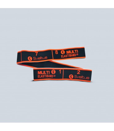 Sveltus Multi Elastiband 30 Kg Orange - Élastique Multi-Poignées + Boîte + Poster