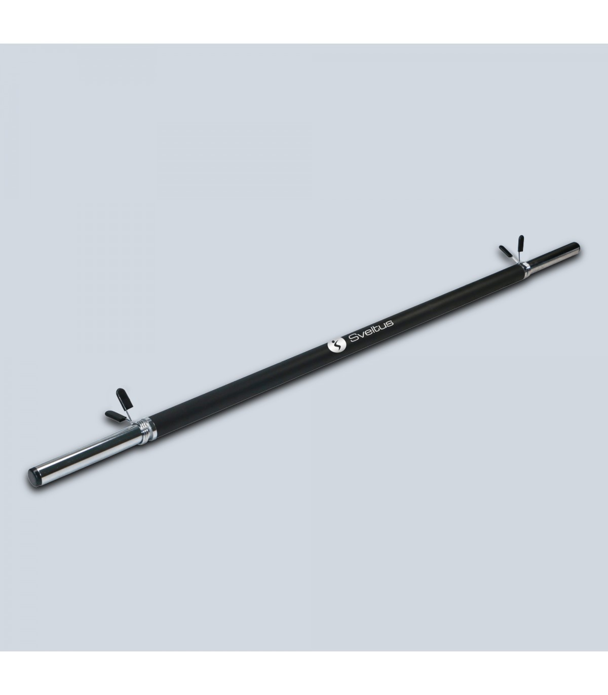 sveltus Barre caoutchouc + 2 stop disques