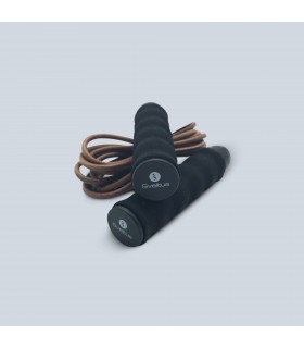 Weighted leather skipping rope